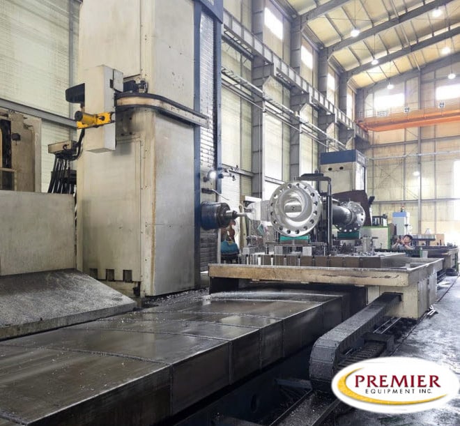 5.9" HNK #HB150S, CNC table type horizontal boring mill, Fanuc 31i-A, 78.7" x86.8" table, 255" X, 118.1" Y
