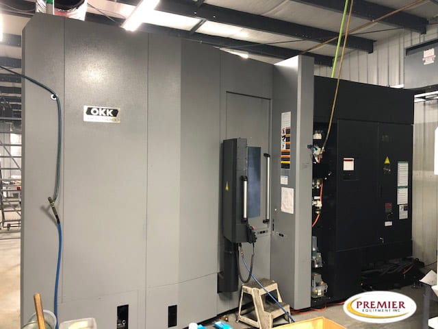 OKK #HMC-500, CNC horizontal machining center, Fanuc 31i-B, 29.9" X, 29.9" Y, 31.5" Z, 15000 RPM, 60