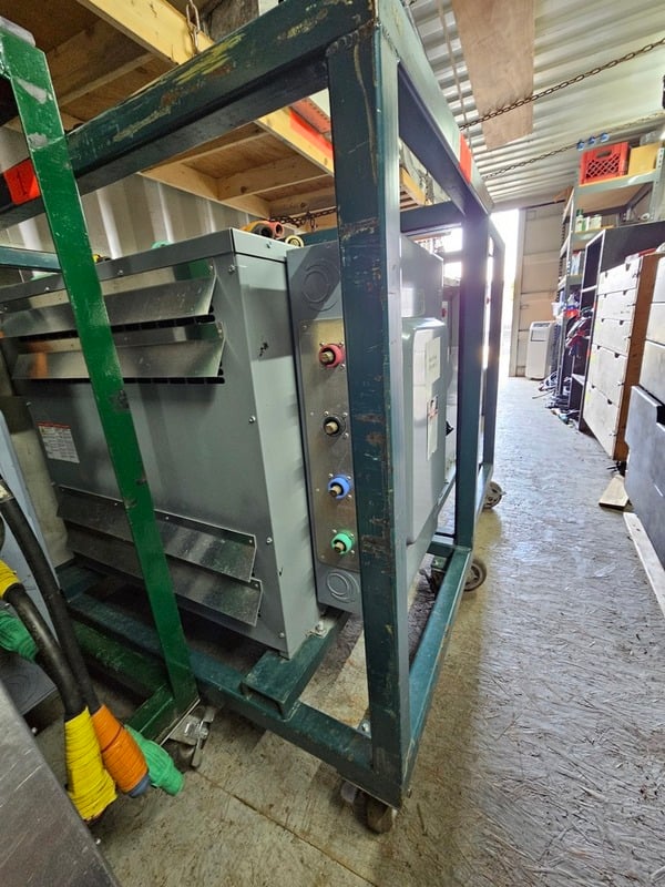 150 KVA 600 Primary, 208Y/120 Secondary, Federal Pioneer, Dry Type Isolation Transformer on Cart, ground