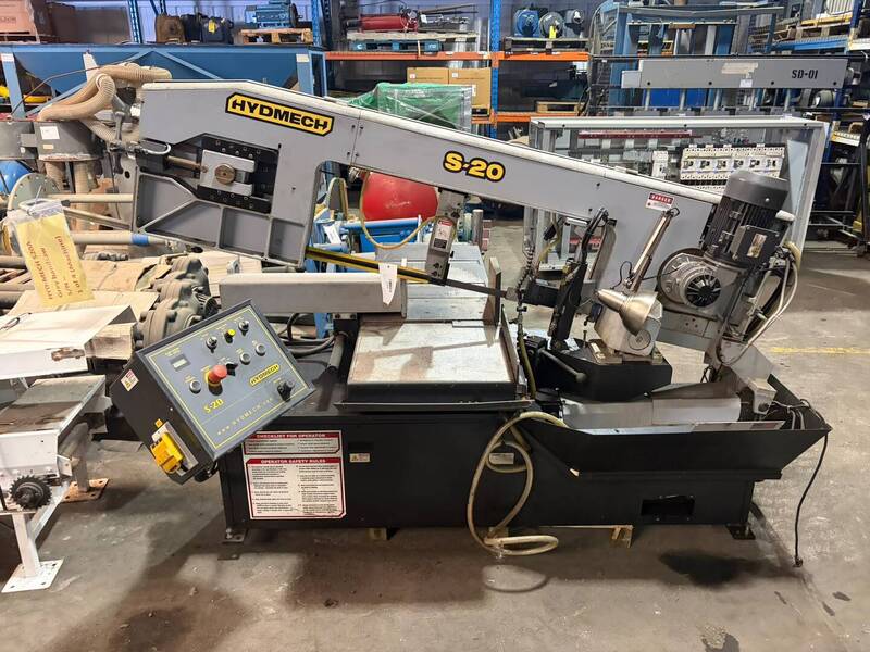 13" x 18" Hyd-Mech #S-20, Series III Horizontal Bandsaw, 3 HP, 14'-10" long x 1" wide blade, 328 FPM, coolant