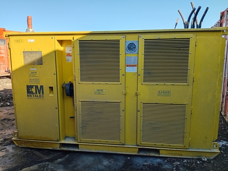 Metalec, Underground Substation/Mine Power Center, 800/1000 KVA, 4,160 Pri., 600/347 Sec., 3PH, 2012