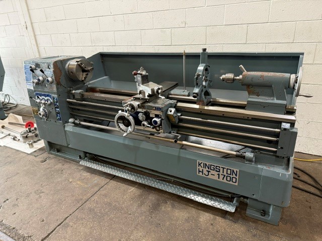 17"/24" x 67" Kingston #HJ-1700, gap bed lathe, 2-1/4" bore, D1-6, 12" 4-jaw, 10" 3-jaw, 5C draw bar, Steady