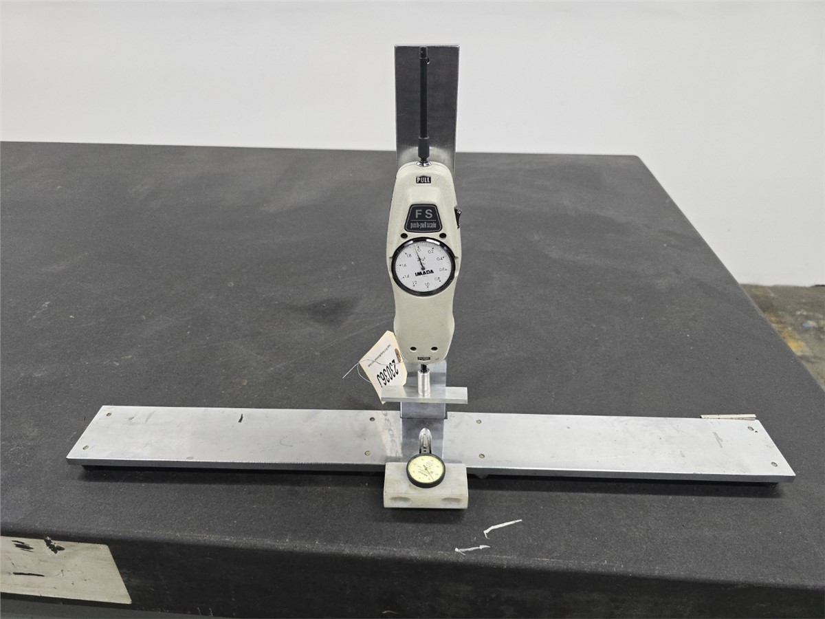 Imada #FS-2K, analog push/pull force gauge, 4.4 lb. capacity, 3/8" stroke, compression & tension, peak hold
