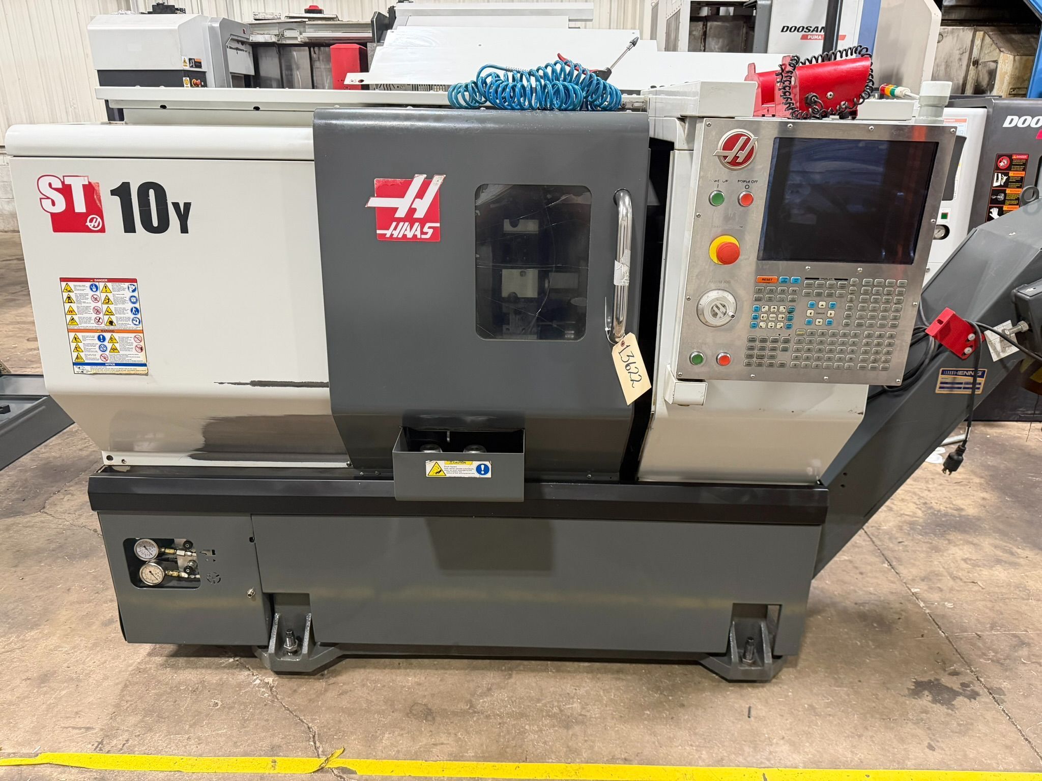 Haas #ST-10Y, CNC 4" Axis Turning Center, 7.88" X, 2" Y, 14" Z, 12" max. cutting diameter, 14" max. cutting