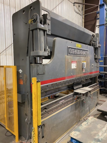 90 Ton, Cincinnati #90PF8, CNC Hydraulic Press Brake, 12' overall bed length, 10' 6-3/4" between housings
