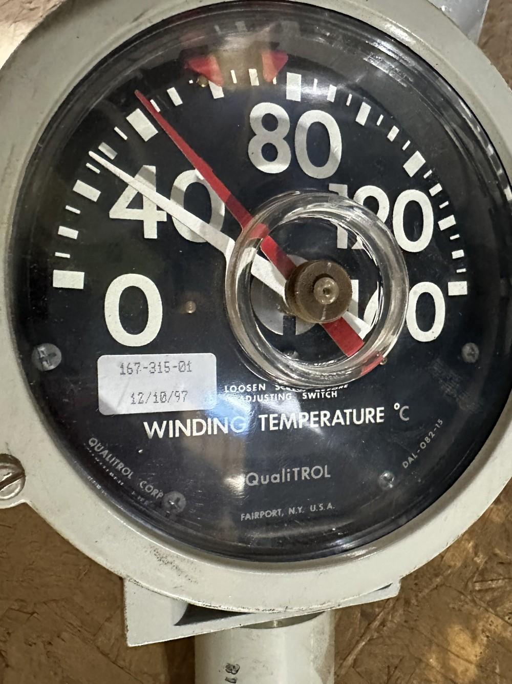 Qualitrol Corp., Control Winding Temperature Indicator (WTI), 0 - 160C, Part No. 167-315-01