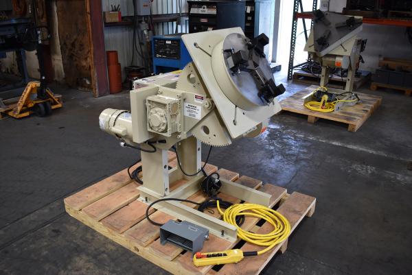 1500 lb. Pandjiris #15-4AB, welding positioner, TJ-20 gripper chuck, 24" x24" tbl., hand pendant controller