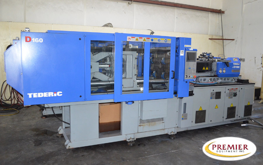 160 Ton, Tederic #D160/510B, hydraulic toggle system plastic injection molding machine, 2020