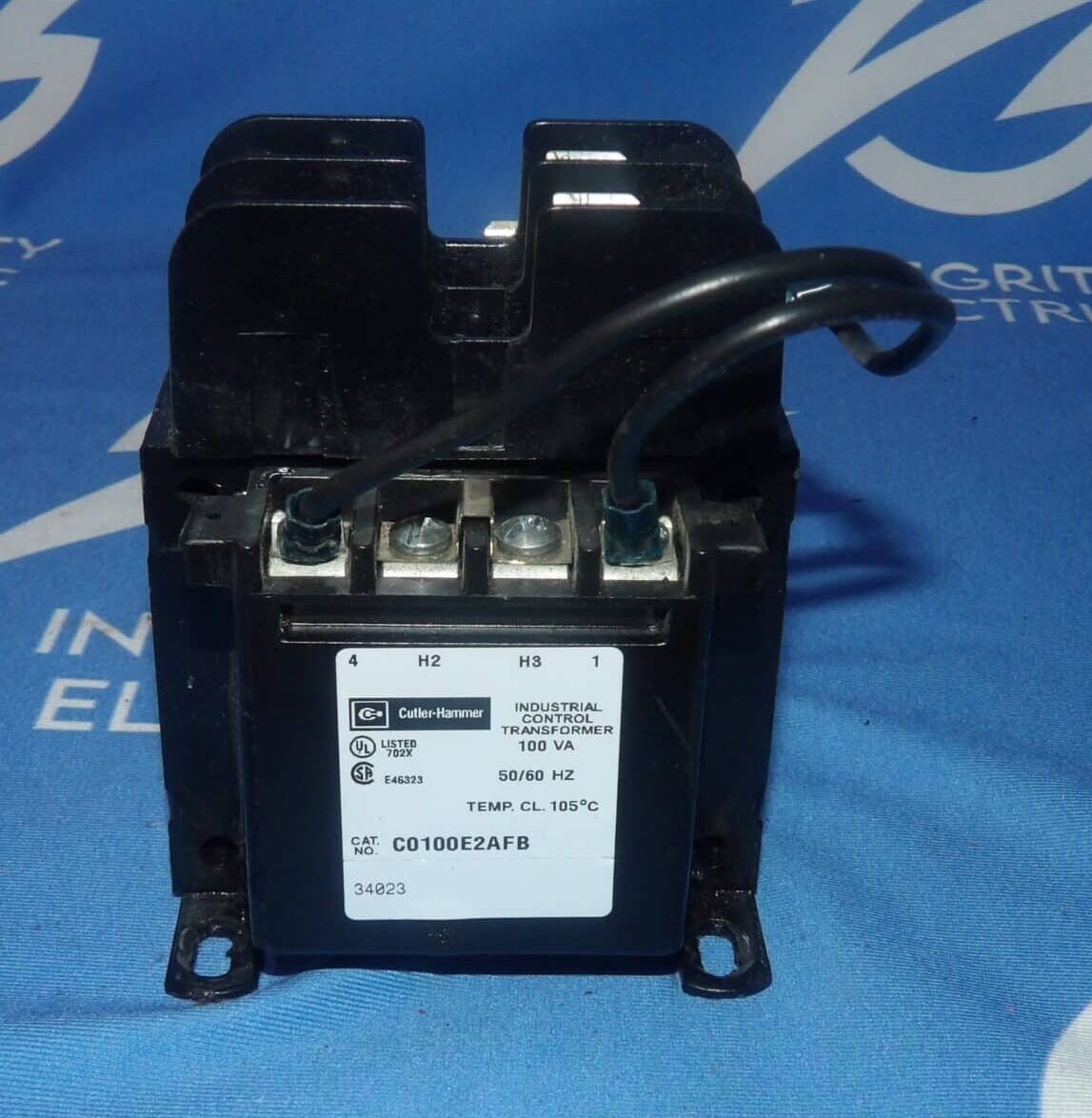 100 VA, Cutler-Hammer #C0100E2AFB, Industrial Control Transformer, 50/60 Hz.