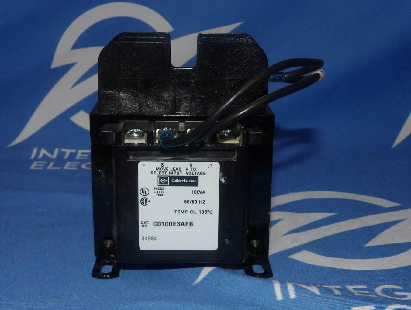 100 VA, Cutler-Hammer #C0100E3AFB, Industrial Control Transformer, 50/60 Hz.