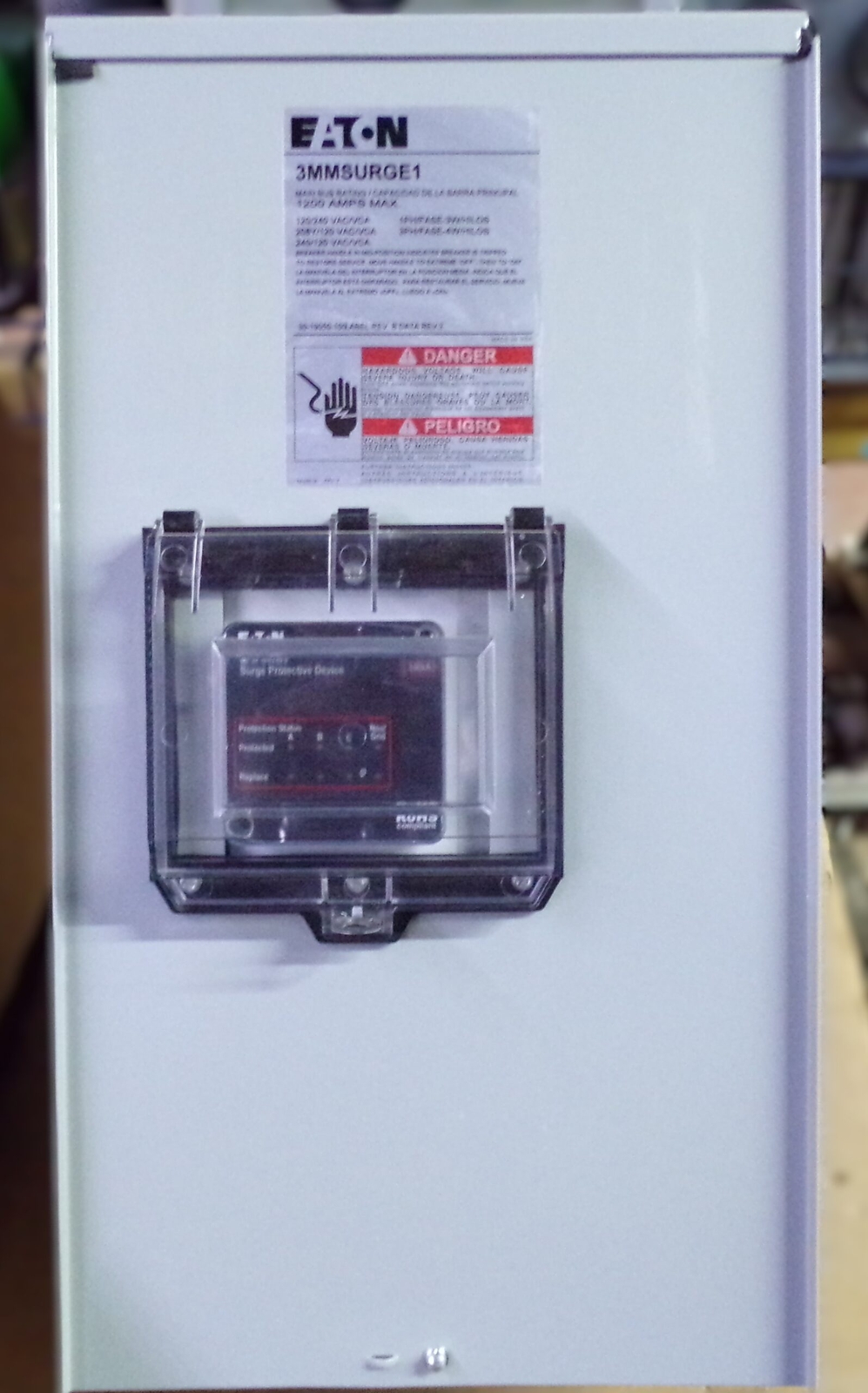 1200 Amps, Eaton #SPD100208Y1C, Surge Protective Device, 208Y/120 Volts, 1-3 phase, NEMA 3R enclosure, new