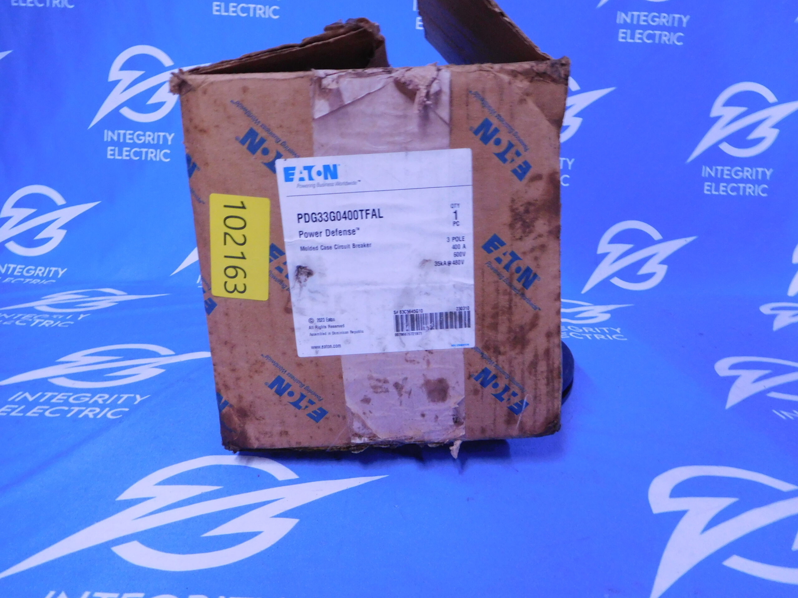 400 Amps, Eaton #PDG33G0400TFAL, Power Defense Molded Case Circuit Breaker, 3-pole, 600 Volts, 35 KA, new
