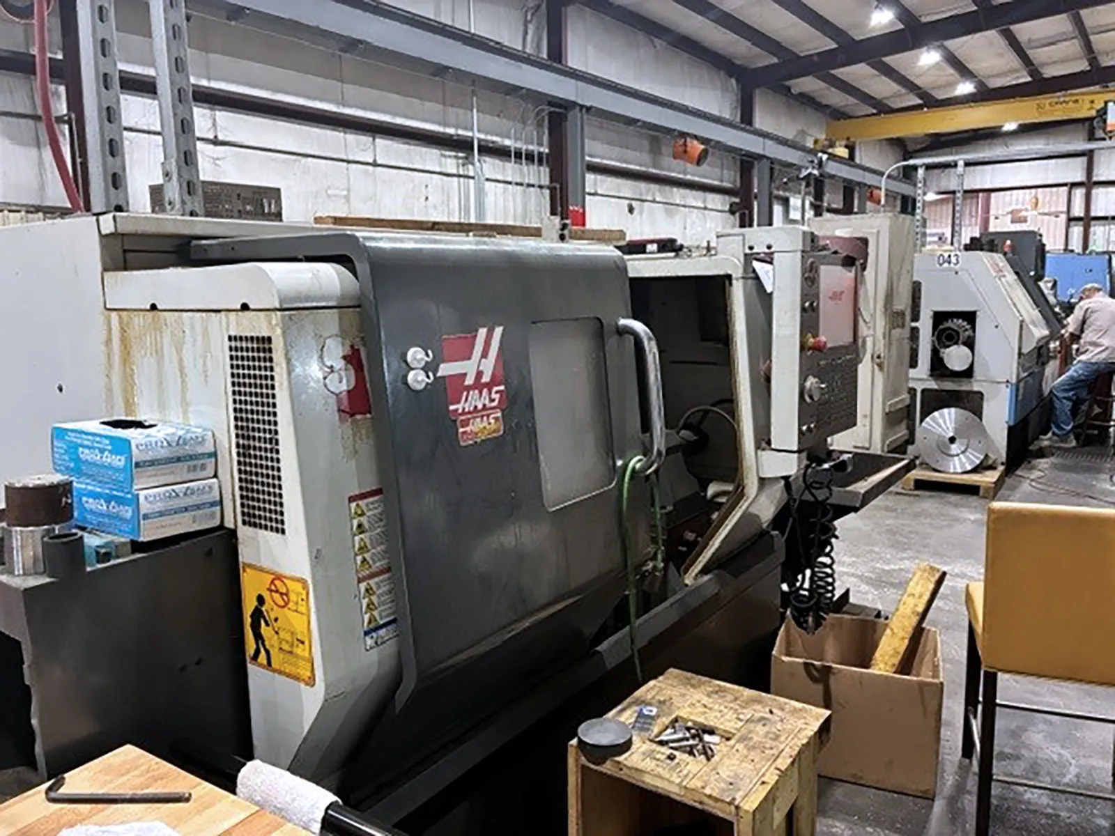 Haas #ST-10, CNC lathe, 16.5" swing, 6" chuck, 1.7" bar, 12" diameter, 7.88" X, 16" Z, 6000 RPM, 12 turret