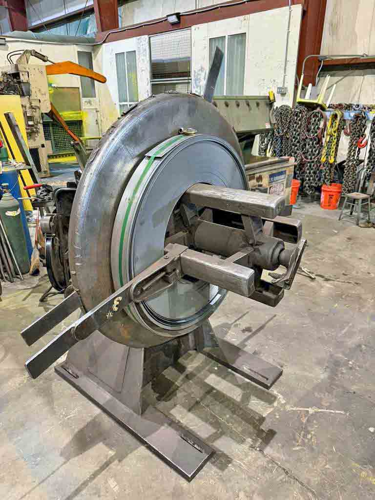 4000 lb. Littell #40-18, uncoiler, 18" width, 48" outside dimensions, 15"-20" ID, electric brake, 2 keepers