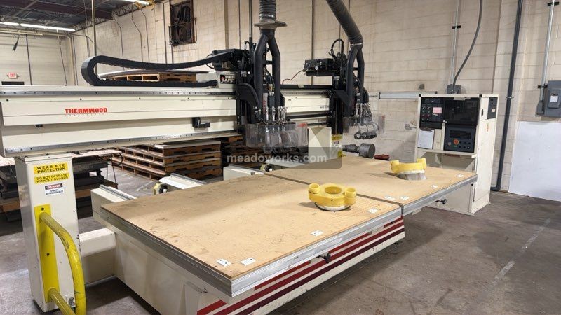 Thermwood #C42, 3-Axis CNC Router, twin head, twin 5' x 5' tables, 460 Volts, updated 2020