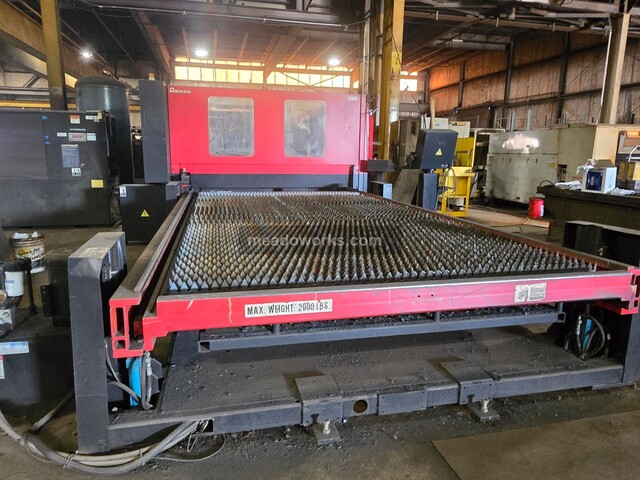 Amada #FO-4020NT, CNC CO2 Laser Cutter, 72" x 144" table, Fanuc laser C4000 CO2 resonator, dust collector
