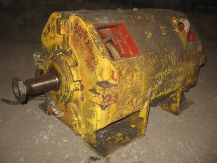50 HP 575 RPM Westinghouse, Frame MC808, TENV, Shunt, 230 Volts, DC Crane and Mill Motor