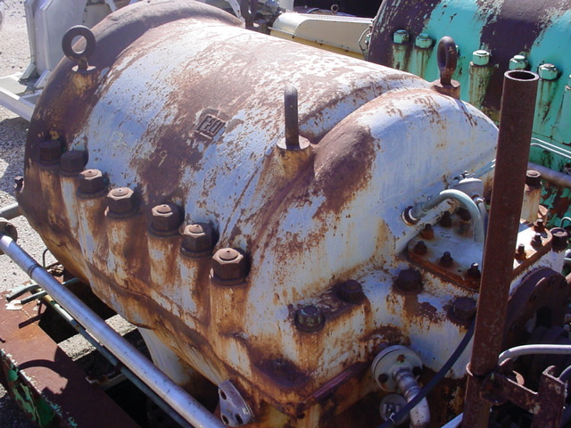 7020 ACFM, Clark #3MX8-5, centrifugal gas compressor, 16/92 PSIA, 5 stage, 8660 RPM, turbine driven