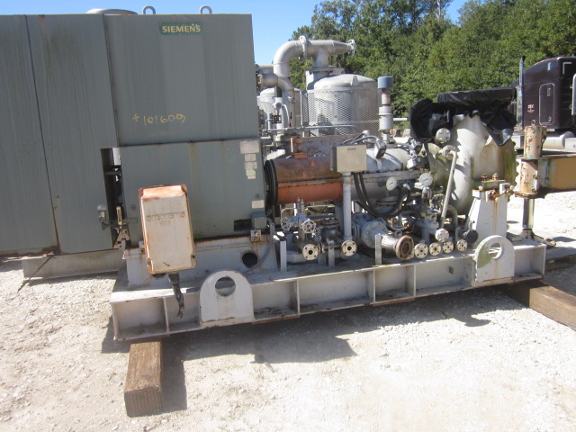 4013 ACFM, Ebara #100-TC, centrifugal gas compressor, 235/255 PSIA, 500 HP, 17200 RPM, motor driven