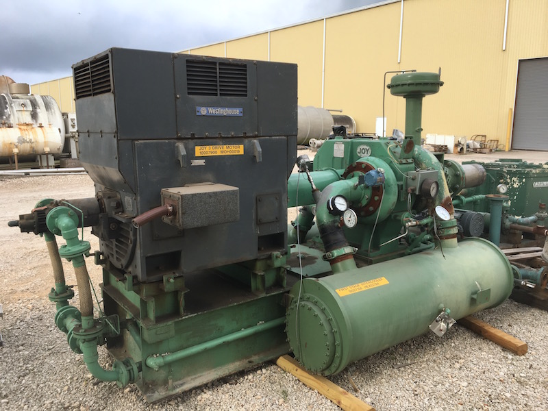 3500 cfm, 60 psig, Joy #TA-35MRR, centrifugal air compressor, 600 HP, 3565 RPM, motor driven