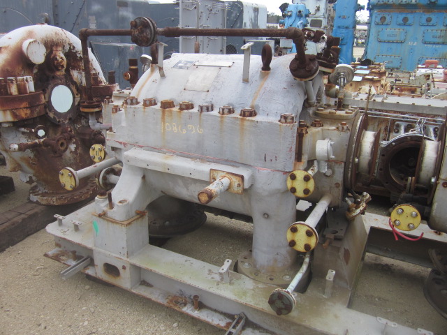 4156 ACFM, Clark #2M7-6, centrifugal gas compressor, ammonia service, 14/63 PSIA, 6 stage, 725 HP, 10238 RPM