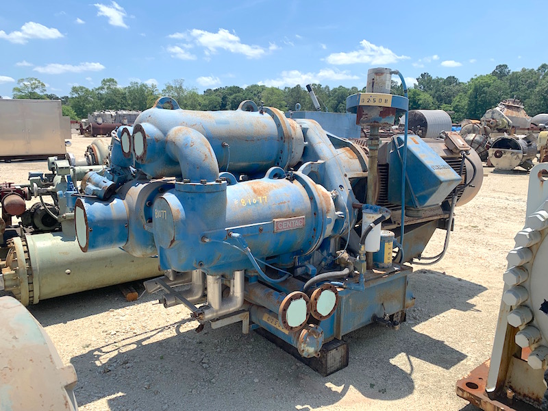 3677 cfm, 125 psig, Ingersoll-Rand #2CV34M3, centrifugal air compressor, 800 HP, 3580 RPM, motor driven, 1993