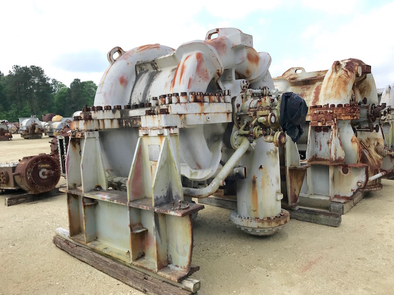 21434 ACFM, DeLaval #4CK57, centrifugal gas compressor, ammonia service, 14/273 PSIA, 6700 RPM, turbine driven