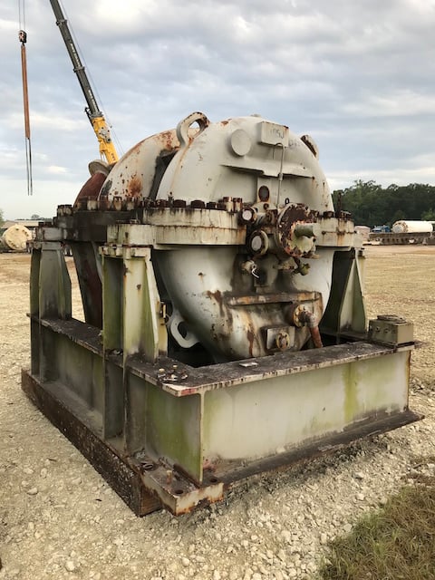 15994 ACFM, DeLaval #7CK45, centrifugal gas compressor, ammonia service, 46/273 PSIA, 8900 RPM, turbine driven