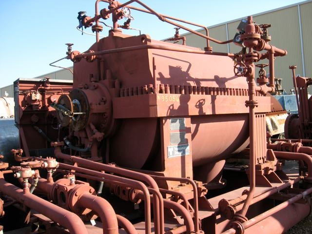 12100 ACFM, DeLaval #7CL44, centrifugal gas compressor, ammonia refrigeration service, 150/150 PSIA, 3075 HP