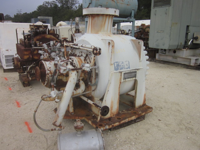 4447 ACFM, DeLaval #PV31, centrifugal gas compressor, recycle gas service, 1745 HP, 8770 RPM, turbine driven