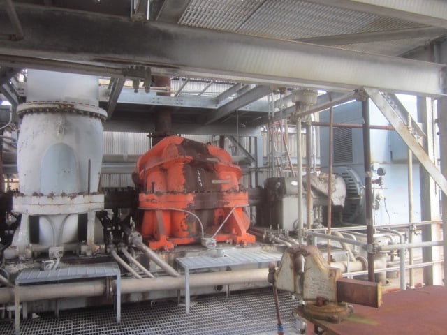 33412 ACFM, Ingersoll-Rand #4F1C, centrifugal process air compressor, 14/140 PSIA, 4 stage, 8800 RPM, motor