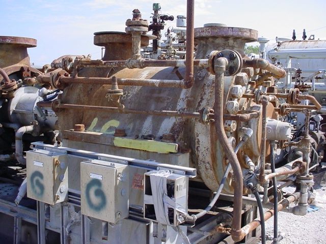 4378 ACFM, Clark #2BC9-5, centrifugal gas compressor, methanol service, 499/815 PSIA, 4860 RPM