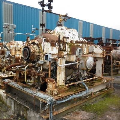 6618 ACFM, Elliott #29M10-8I, centrifugal gas compressor, 8 stage, 7590 HP, 9819 RPM, turbine driven