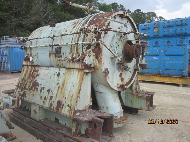22036 ACFM, Clark #4LB7-5, centrifugal gas compressor, hydrogen service, 265/440 PSIA, 7 stage, 13315 HP