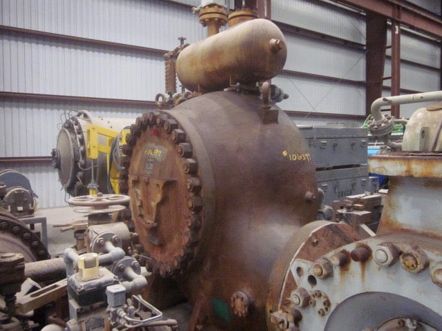 12495 ACFM, Cooper-Bessemer #RFB-24, centrifugal gas compressor, recycle service, 811/856 PSIA, 4852 HP, 5780