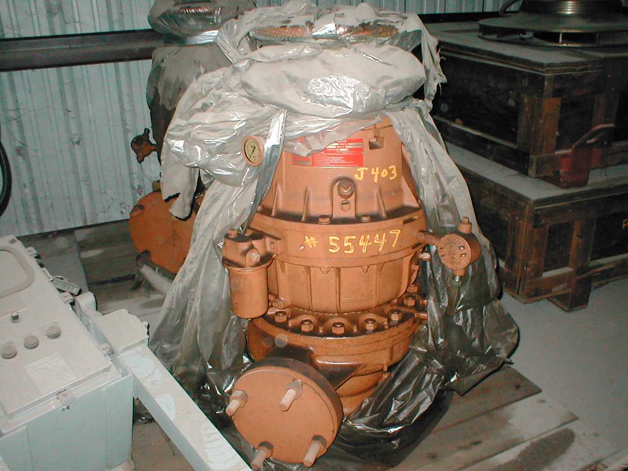 1505 ACFM, Sundstrand #LMC-333, centrifugal gas compressor, nitrogen service, 117 HP, 28428 RPM