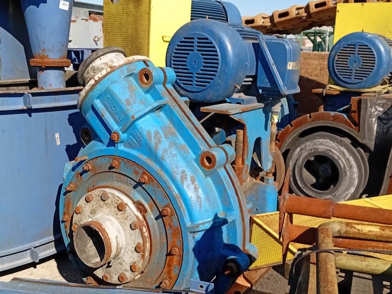 1,839 GPM @ 55' TDH, Goulds #SRL-XT, Slurry Pump, rubber lined, 1200 RPM, 75 HP Teco-Westinghouse motor, 575