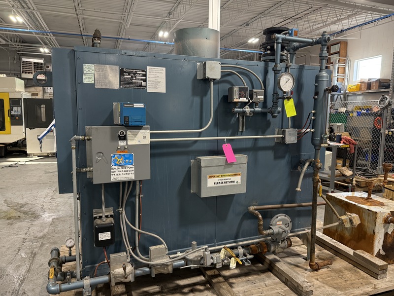 28 HP Rite #120S, Natural Gas Low Pressure Steam Boiler, 1,200,000 BTU, 15 PSI steam, 989 lbs/hr, 4,000