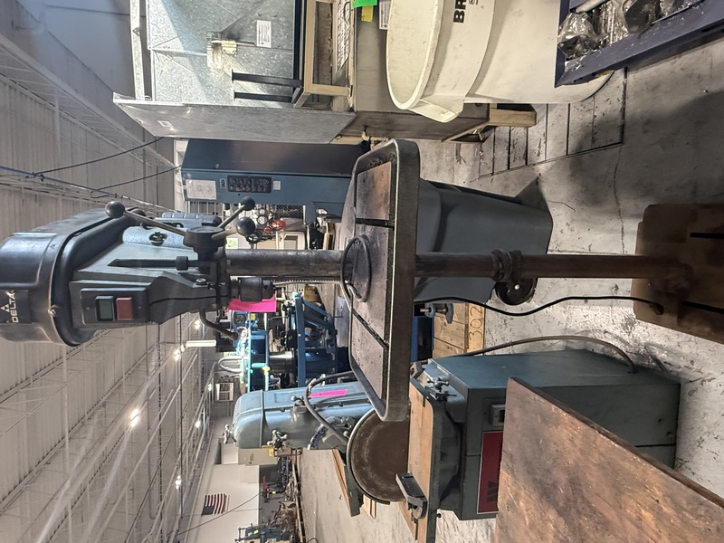 17" Delta #15-270, drill press, 3/4 HP, 5" quill travel, 12-1/2" x 17" table, 2MT spindle, step pulley