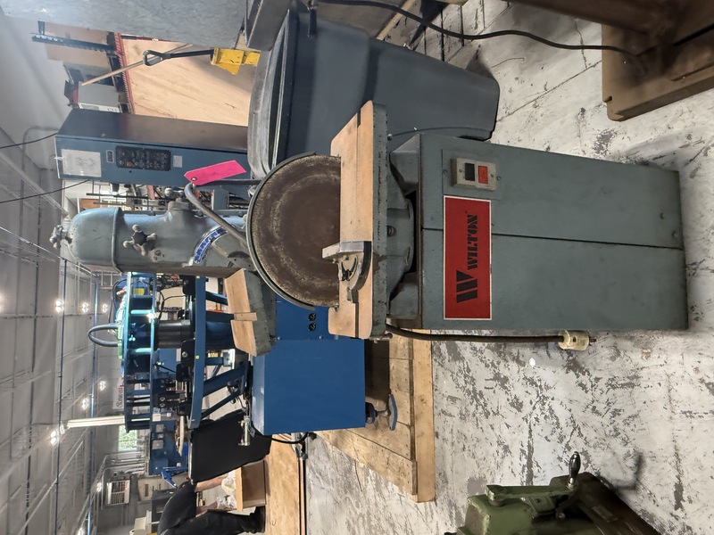 6" x 48" Wilton #4200, belt/disc grinder, 12" disc diameter, 1-1/2 HP, 1 Ph.