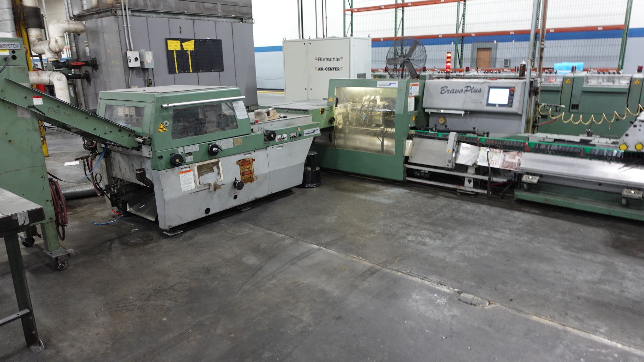Muller Martini #Bravo-Plus, Saddle Stitcher, (6) Pockets, 1528 Cover Feeder, 12000/hr speed, Rima RS-1013S
