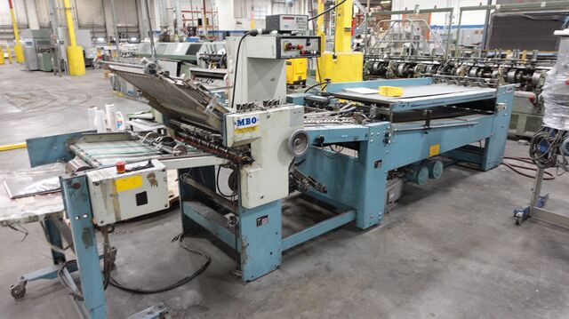 MBO #B26, Folder Line, LOT of 2, w/ Continuous Feeders, 4/4 Buckle Plates, 26" width, 26" x 40" sheet max