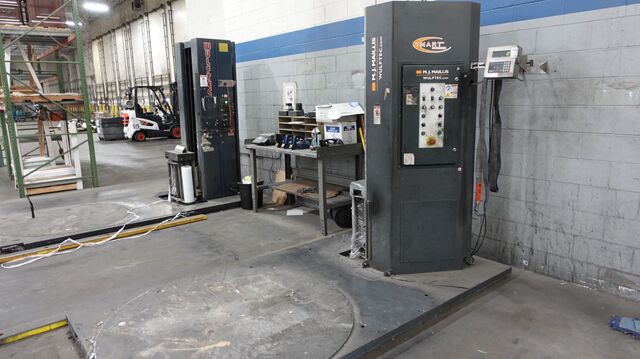 Wulftec #WSML-200-S, Semi-Automatic Pallet Stretch Wrapper, 65" turntable, 5,000 lb. capacity, 55 loads/hr