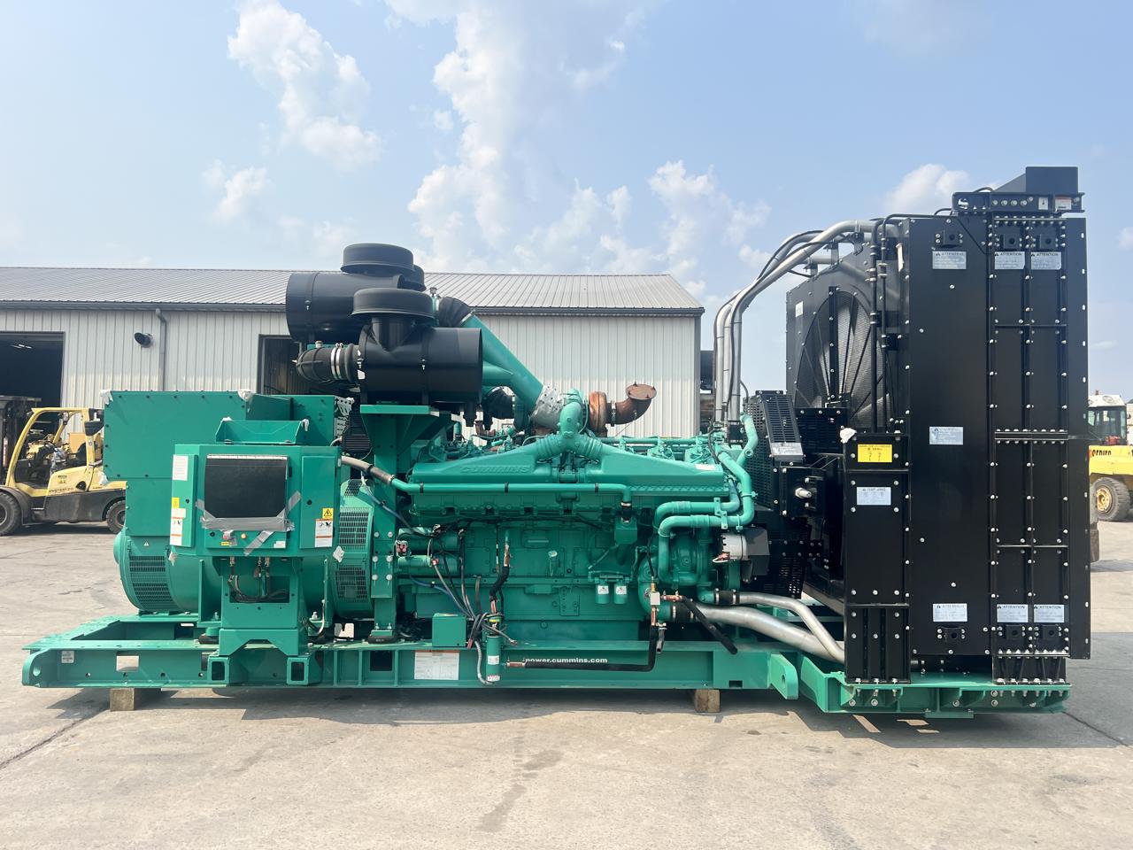 1500 KW Cummins #DQGAS-2160002, diesel generator set, 277/480 Volts, 3 phase, 5 hours, QSK50-G8 engine, EPA