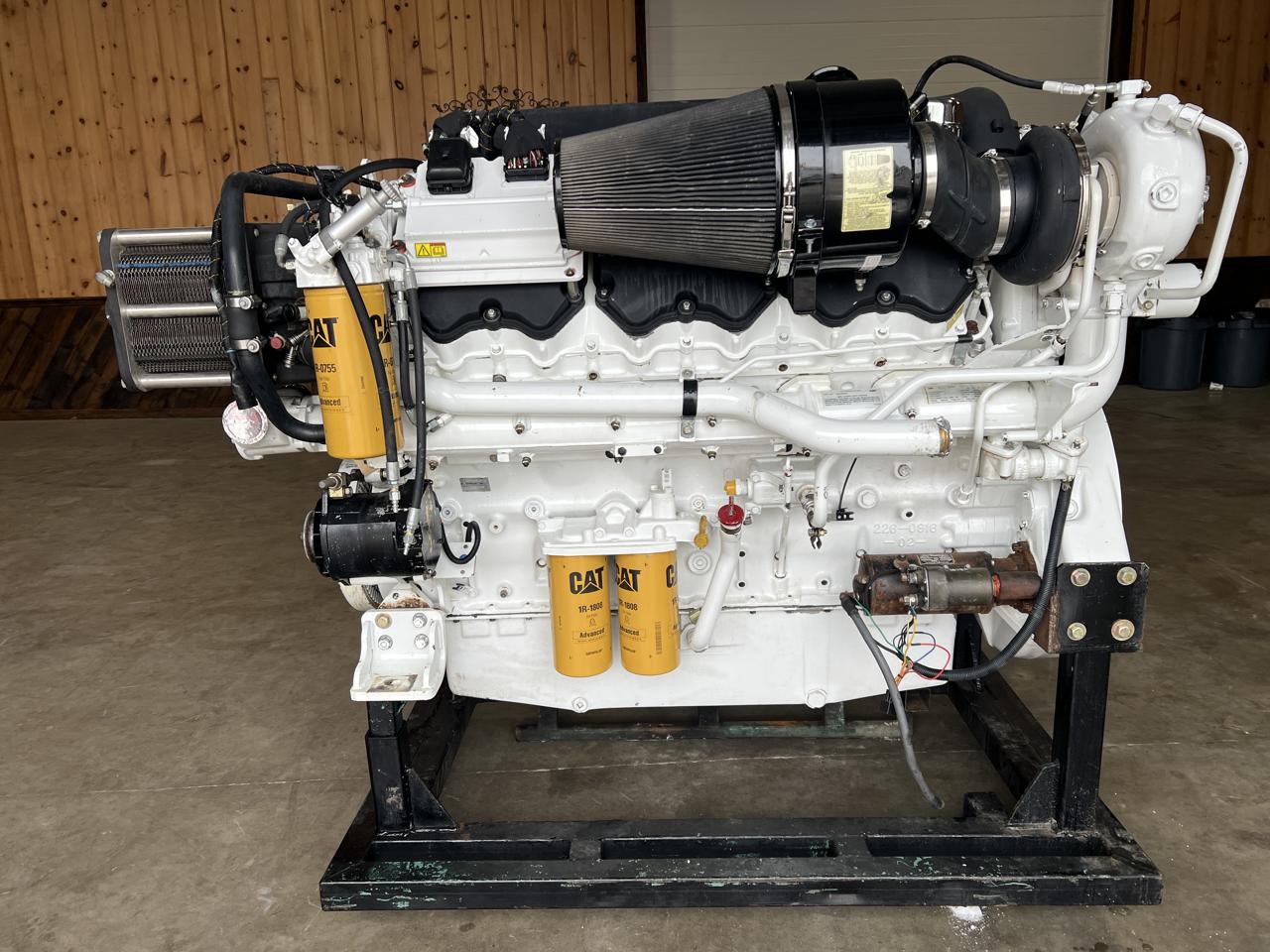 1800 HP Caterpillar #C32, marine diesel engine, heat exchanger, sea water pump, sound attenuated enclosure 0