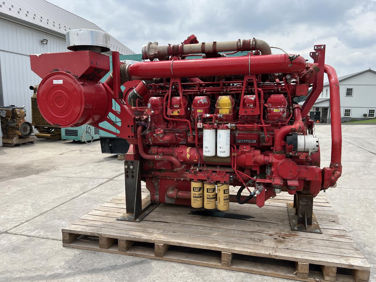 2250 HP Caterpillar #3512C, industrial diesel engine, 1900 RPM, frack spec, frack pump take-out, 9442 hours