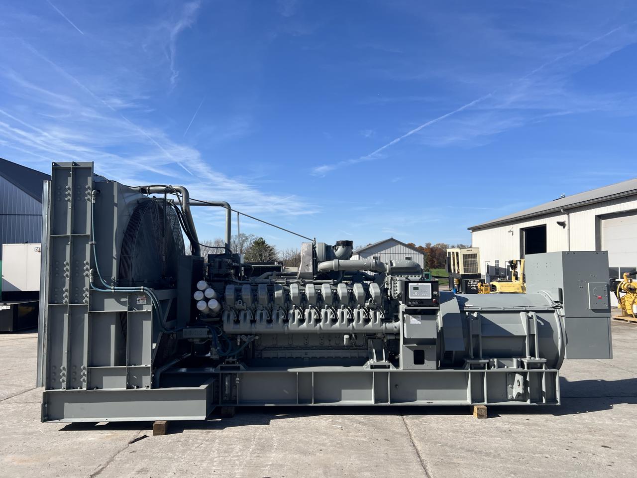 2800 KW MTU #2800RXC6DT2, diesel generator set, 480 Volts, 3 phase, 20V-4000 engine, EPA Tier 2, skid