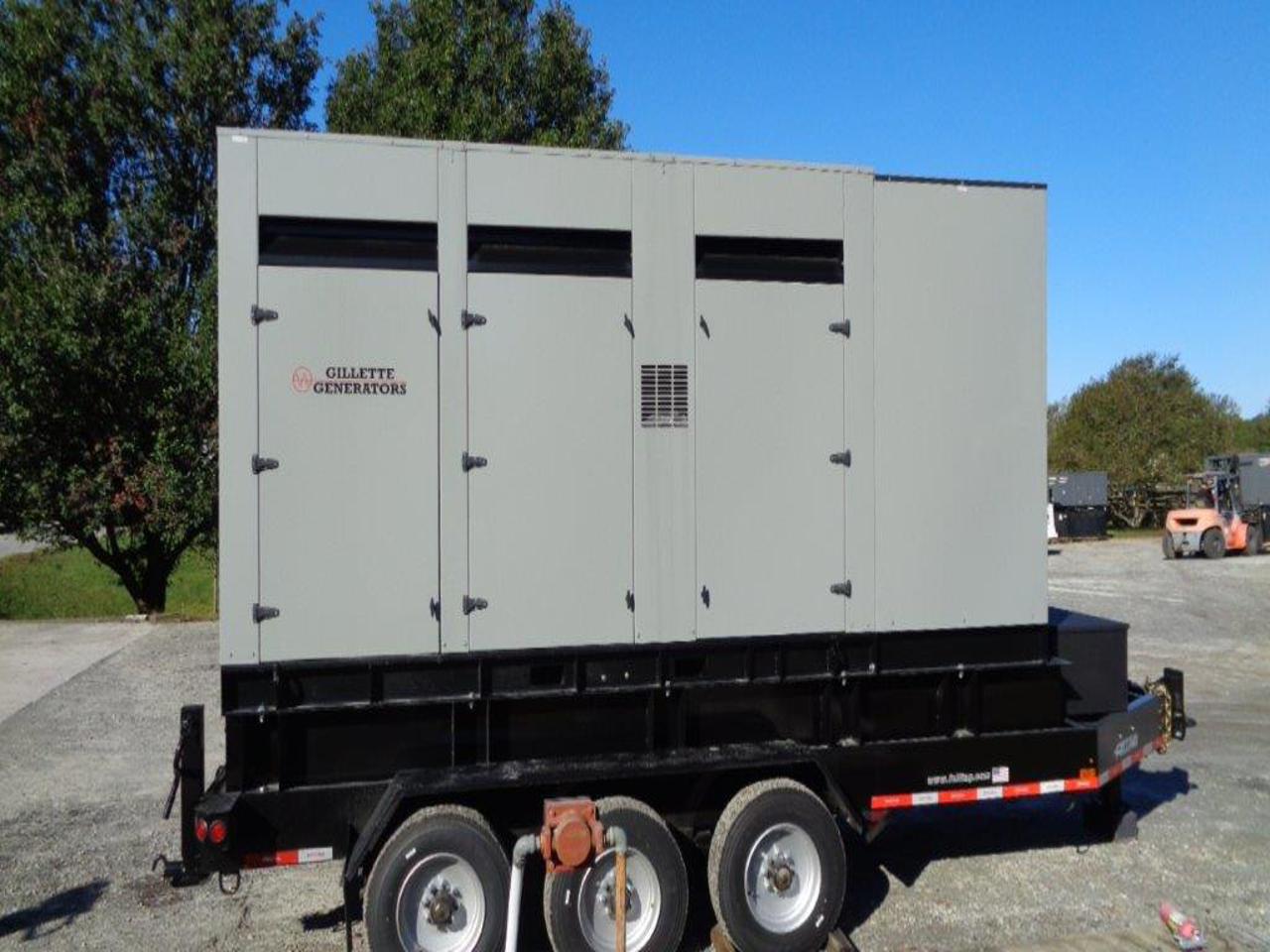 600 KW Gillette #T4D-6000-3-4-2, diesel generator set, 480 Volts, 1/3 phase, Volvo Tier 4 engine, trailer