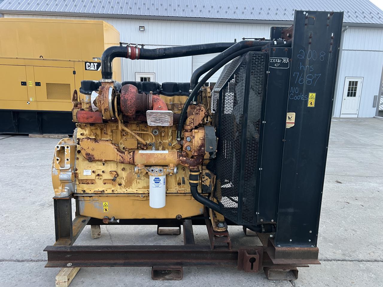 619 HP Caterpillar #C15, industrial power unit w/ radiator, 1800 RPM, EPA Tier 3, 7687 hours, 2008