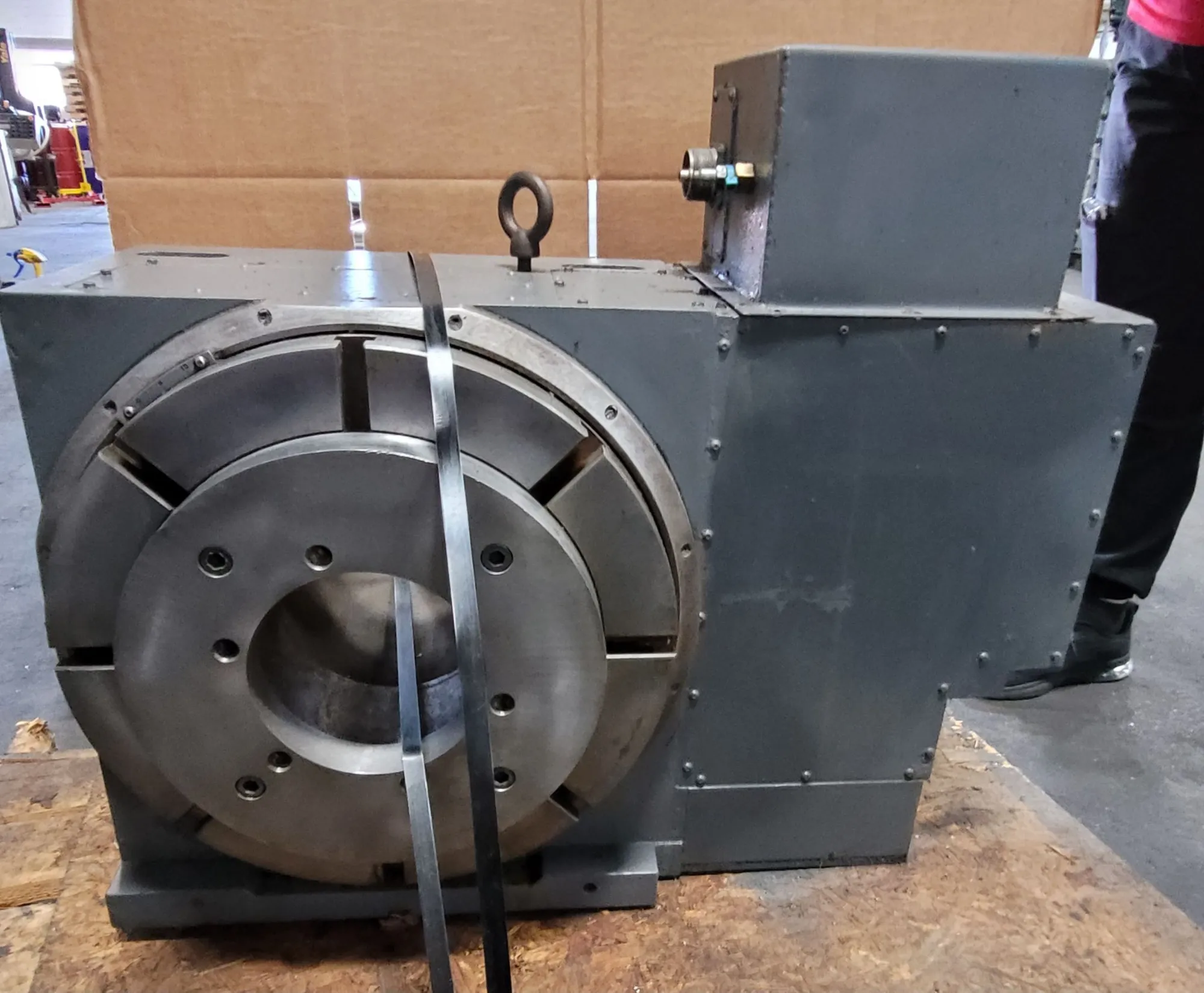16" SMW #RT-400V, 4th Axis rotary table, hydraulic tailstock, (2) Omnirest steady rests